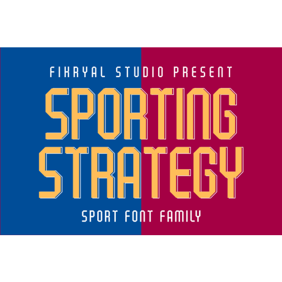 Sporting Strategy Modern Bold Sports‑Style English Decorative Font